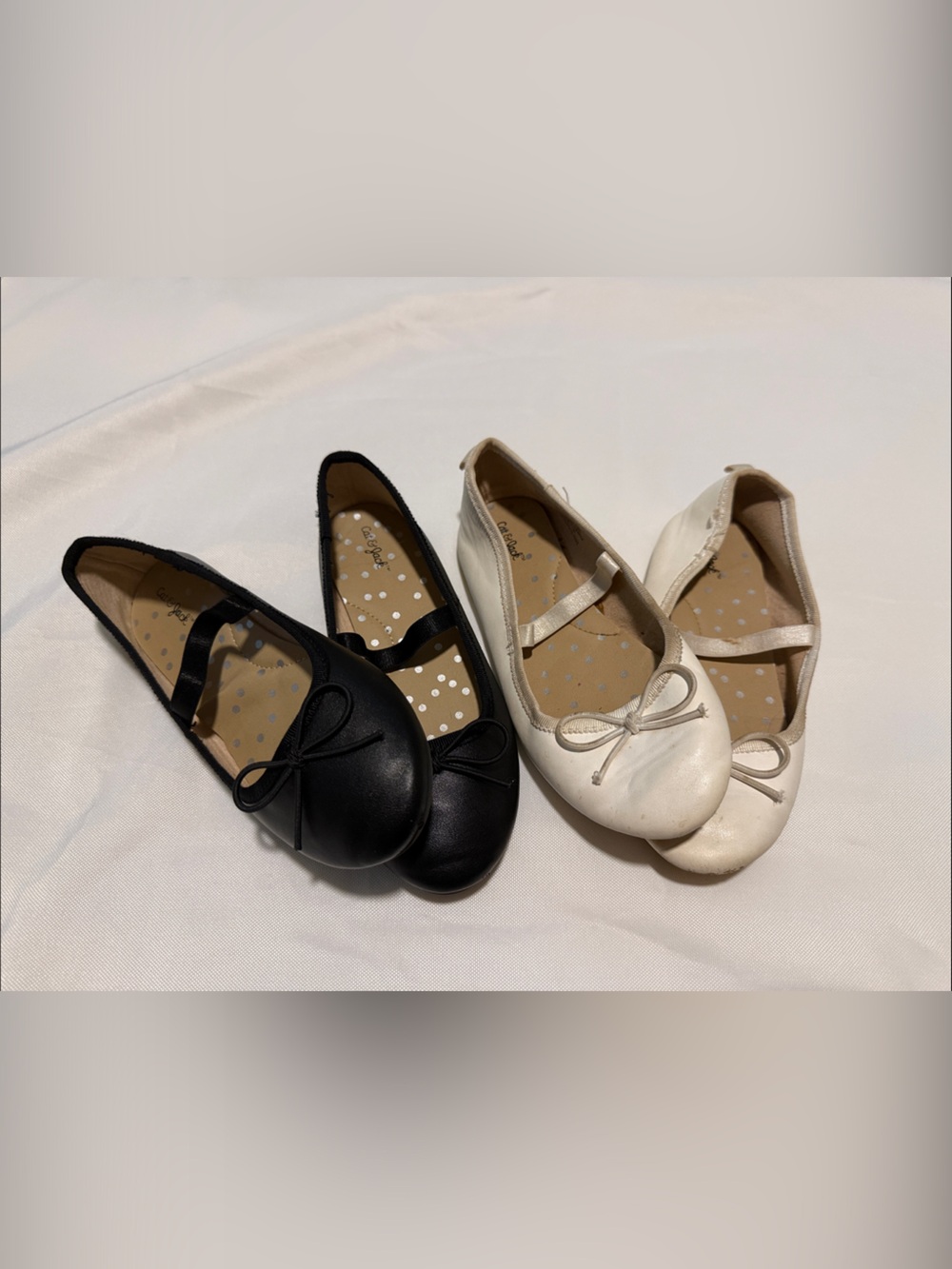 Cat & Jack Girls Mary Jane Ballet Flats in Black and White